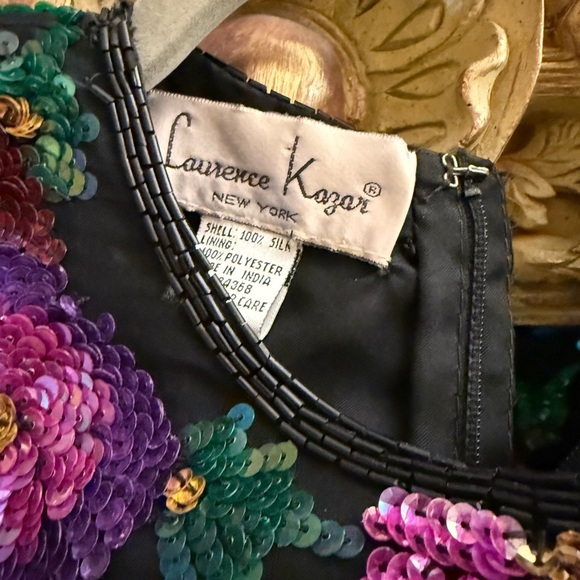 Vintage Floral Sequin Women's top - Picture 4 of 7